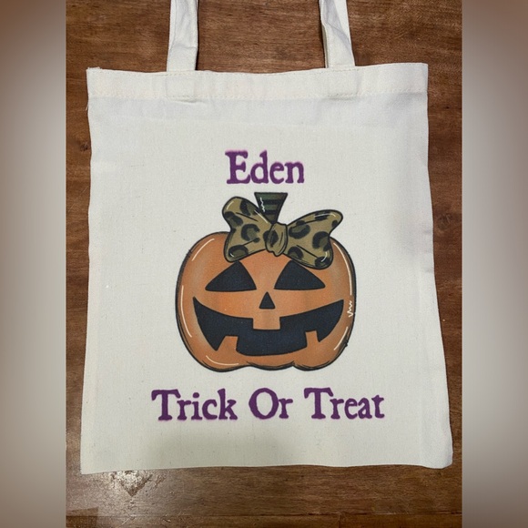 Hand Crafted Other - Personalized Halloween Trick or Treat Bag Tote